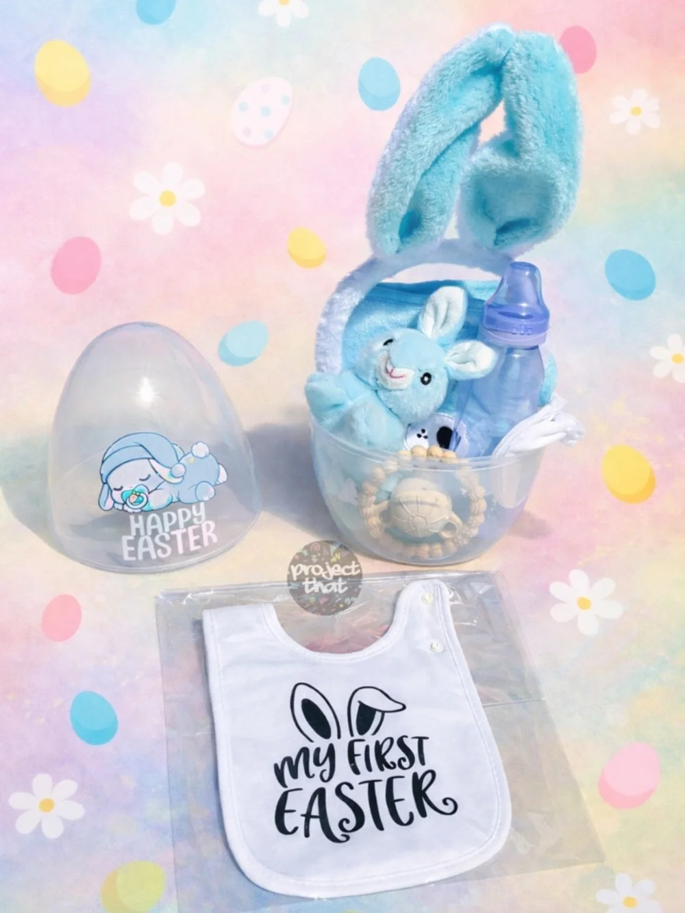 Baby Boys First Easter Prefilled Basket Egg